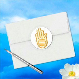 Jain Symbol Classic Round Sticker