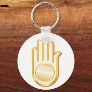Jain Symbol Key Ring