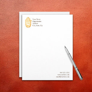 Jain Symbol Letterhead Design