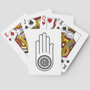 Jain Symbol of Ahimsa (Hand of Non-Violence) Playing Cards