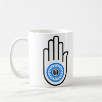 Jainism Symbol Hand and Wheel Reading Ahimsa