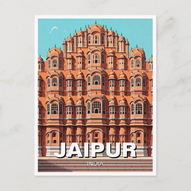 Jaipur Hawa Mahal Souvenir Postcard (Front)