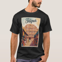 Jaipur India Hawa Mahal Illustration Travel Art