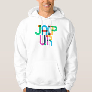 Jaipur India Pop Art Letters Hoodie