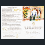 Jaipur peacocks Indian wedding rituals program<br><div class="desc">Jaipur palace peacocks Indian Hindu wedding rituals program. It's A 4 size,  comes not folded,  have to fold it yourselves. Folded makes A5 size.</div>