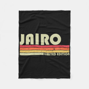Jairo Gift Name Personalised Funny Retro Vintage B Fleece Blanket