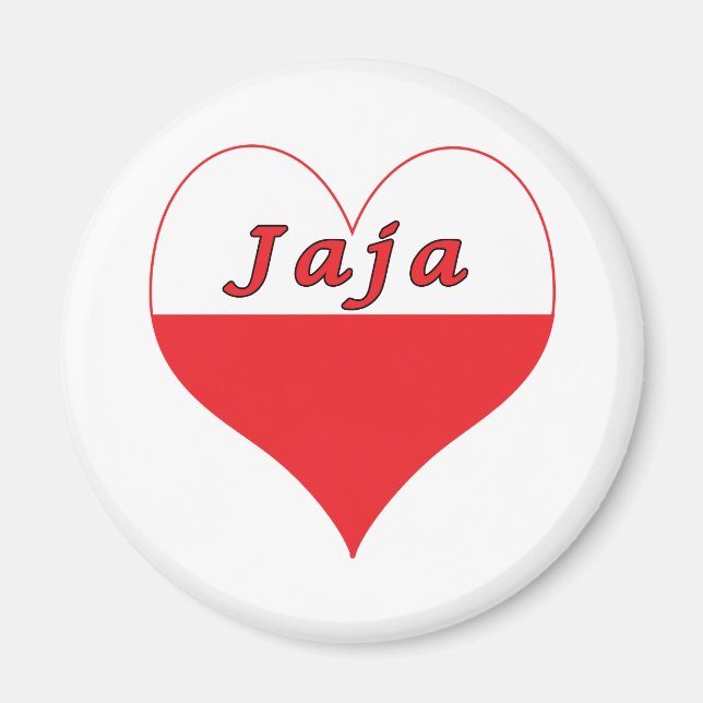 Jaja Polish Heart Magnet (Front)