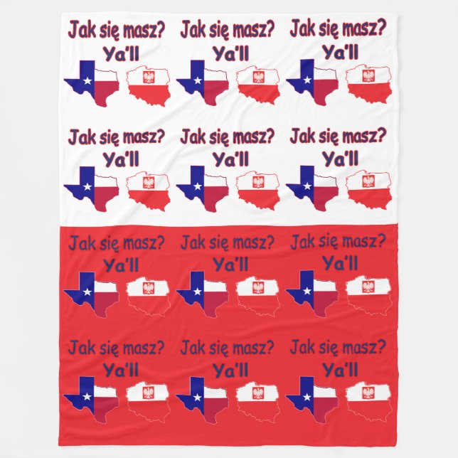 Jak Sie Mascz Ya'll Fleece Blanket (Front)