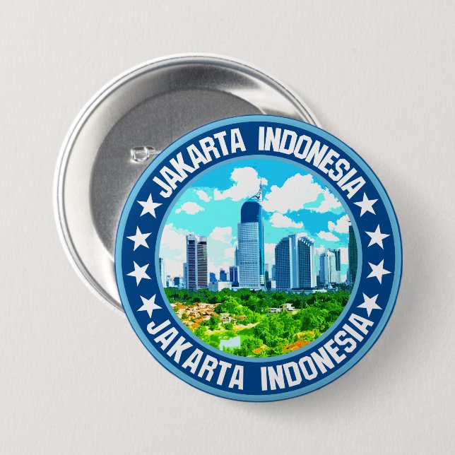 Jakarta                                            7.5 cm round badge (Front & Back)