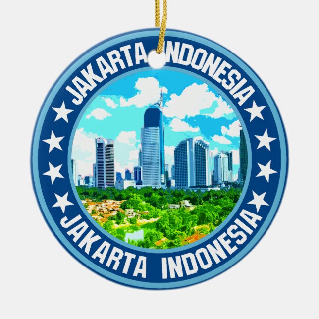 Jakarta                                            ceramic ornament (Front)