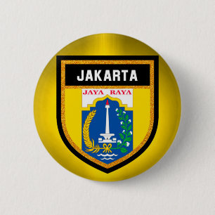 Jakarta Flag 6 Cm Round Badge