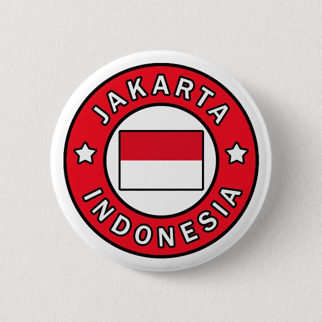 Jakarta Indonesia 6 Cm Round Badge (Front)