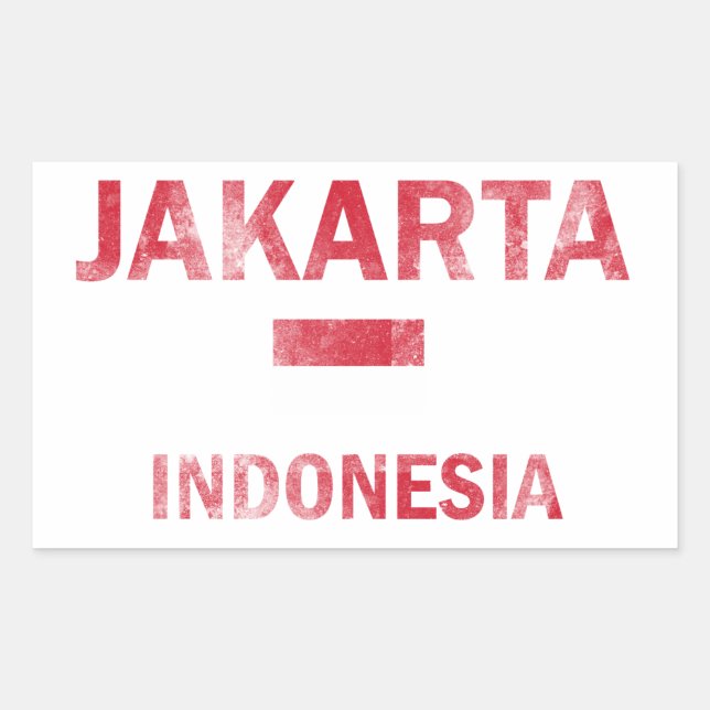 Jakarta Indonesia Designs Rectangular Sticker (Front)
