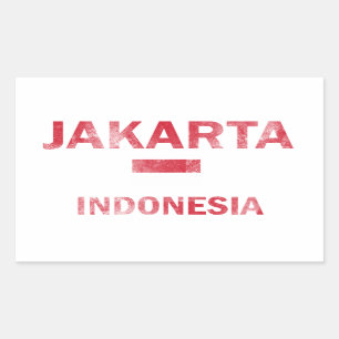 Jakarta Indonesia Designs Rectangular Sticker
