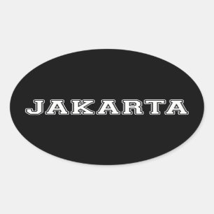 Jakarta Indonesia Oval Sticker