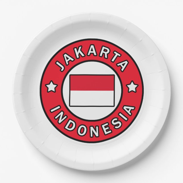Jakarta Indonesia Paper Plate (Front)