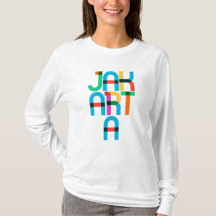 Jakarta Indonesia Pop Art Letters T-Shirt