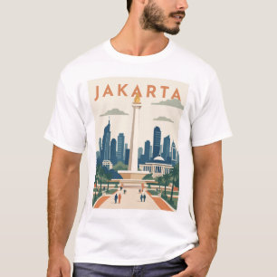 Jakarta Indonesia Travel Poster  T-Shirt