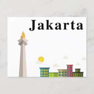 Jakarta Indonesia Vintage Postcard