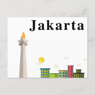 Jakarta Indonesia Vintage Postcard