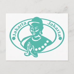 Jakarta Stamp Postcard