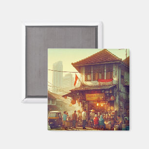 Jakarta Street Coffee Shop Magnet