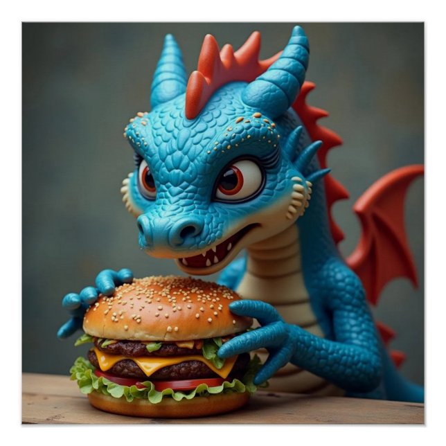 Jake Dragon's Burger Poster (Front)