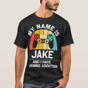 JAKE Gift Name Personalised Funny Gaming Geek Birt T-Shirt