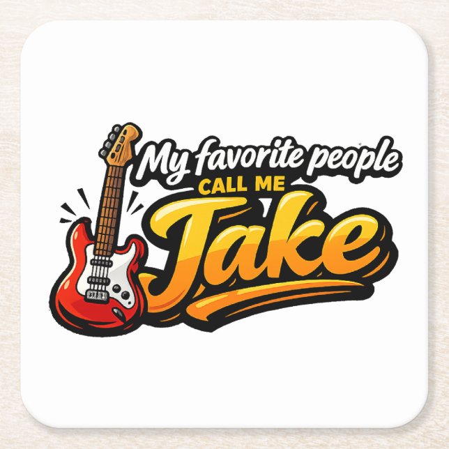 Jake Square Paper Coaster (Front)