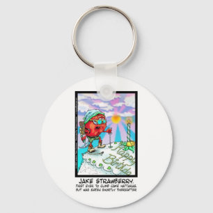 Jake Strawberry Funny Dessert Gifts & Links Key Ring