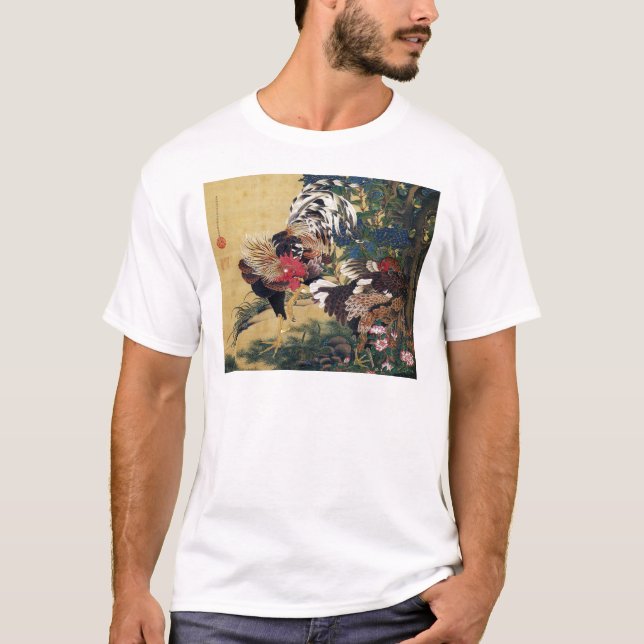 Jakuchu ITO's Hydrangea Paintings T-Shirt (Front)