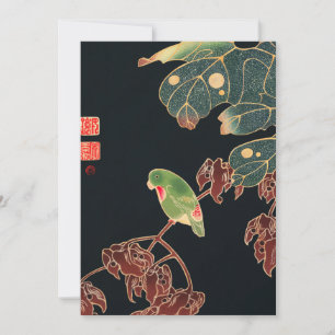 Jakuchu - The Paroquet Card