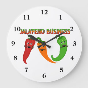 Jalapeno Business Large Clock