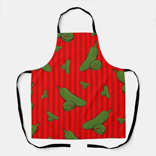 Jalapeno Illustration Apron (Front)