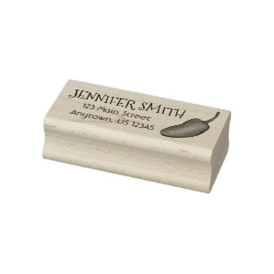 Jalapeno Spicy Hot Pepper Vegetable Personalised Rubber Stamp