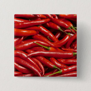 Jalapenos 15 Cm Square Badge