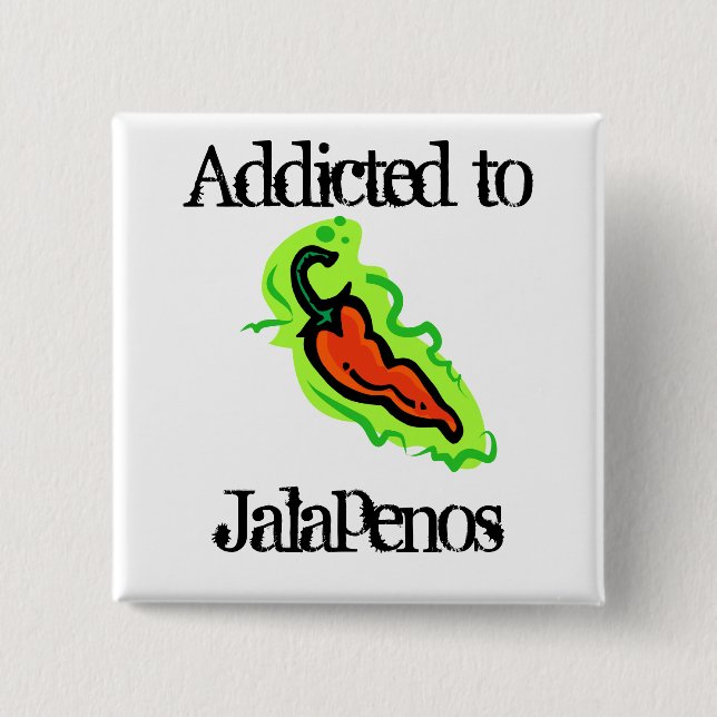Jalapenos 15 Cm Square Badge (Front)