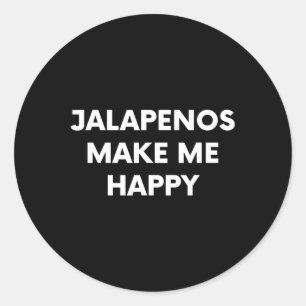 Jalapenos Funny Cinco De Mayo Humour Mexican Food Classic Round Sticker