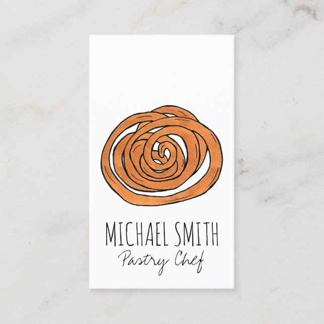 Jalebi South Asian Indian Mithai Sweet Snack Food Business Card (Front)