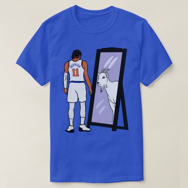 Jalen Brunson Mirror GOAT Tapestry T-Shirt (Design Front)