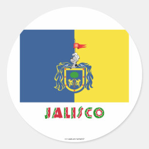 Jalisco Flag Classic Round Sticker