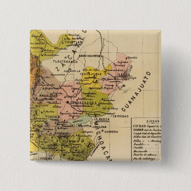 Jalisco, Mexico 15 Cm Square Badge (Front)
