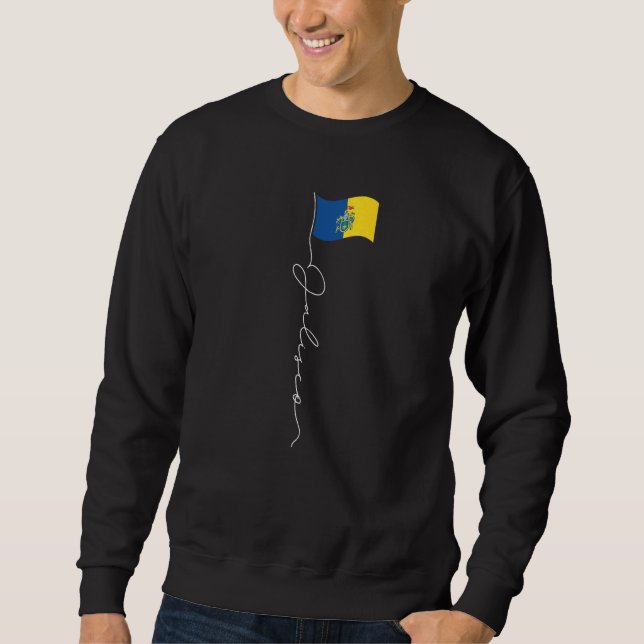 Jalisco Signature Flag Pole Elegant Jalisciense Fl Sweatshirt (Front)