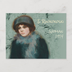 Jalmari Ruokokoski Portrait woman CC0072 Finland Postcard