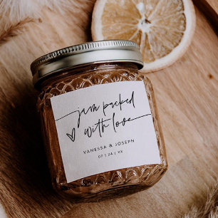 Jam Favour Wedding Product Label Business Sticker