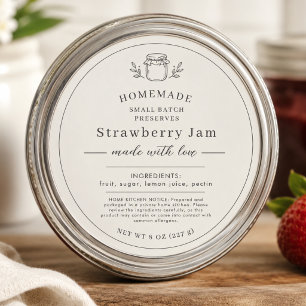 Jam Jar Label and Food Law Ingredients 