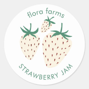 JAM LABEL White Strawberry Pineberry Custom