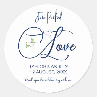 Jam Packed Jam Jar Wedding Label