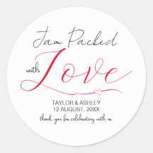 Jam Packed with Love Minimal Script Wedding