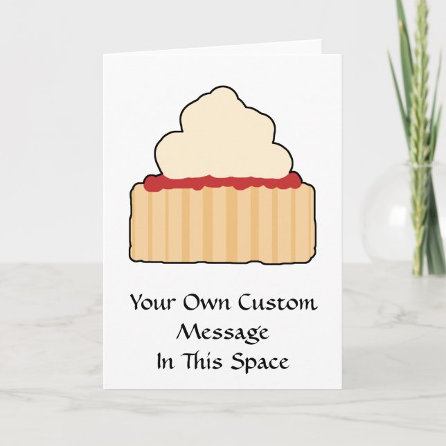 Jam Scone with Cream Topping. Card (Front)